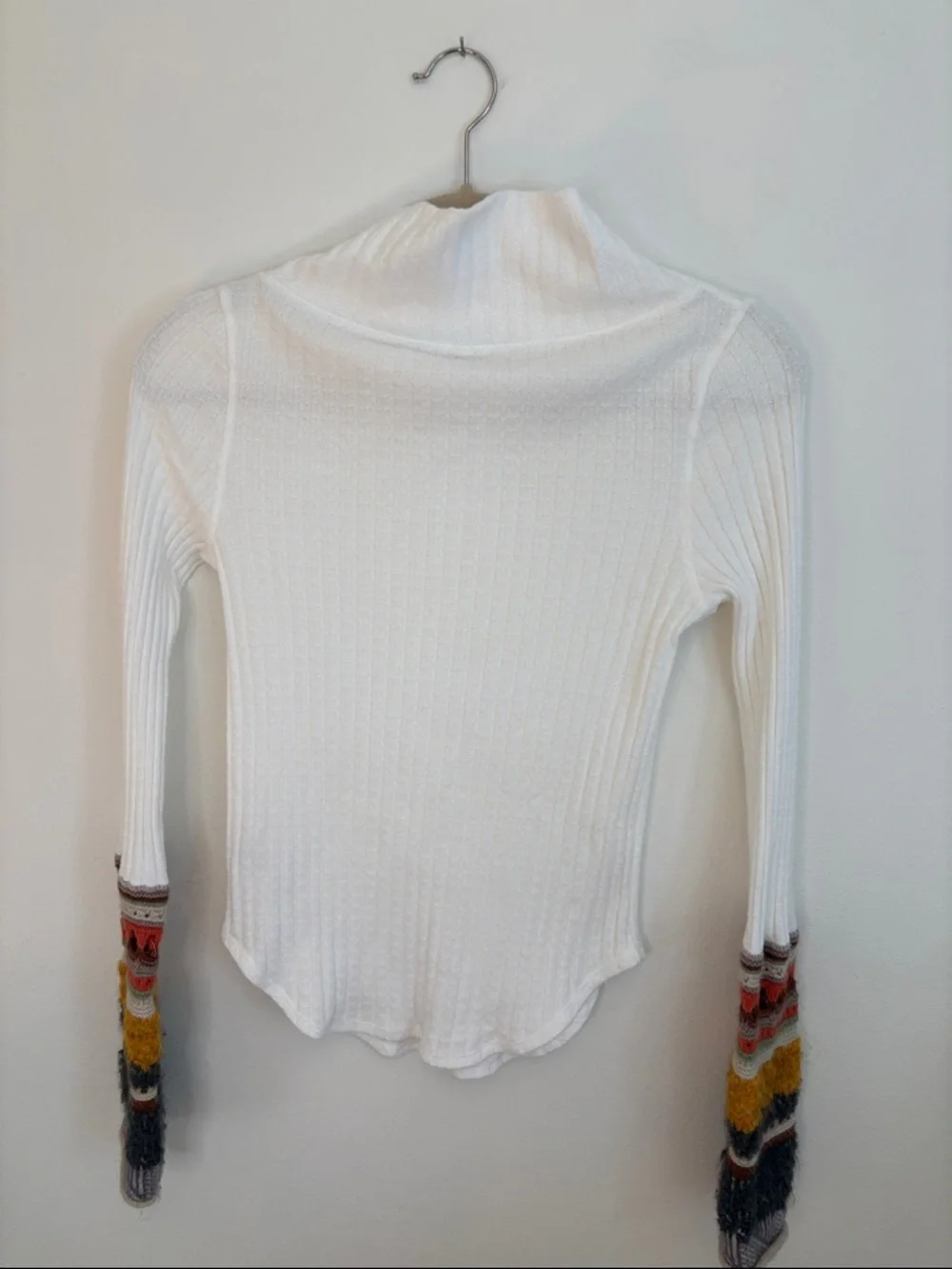 Free People Mixed-Up Cuff Thermal Top Ivory Combo Size S - Picture 5 of 11